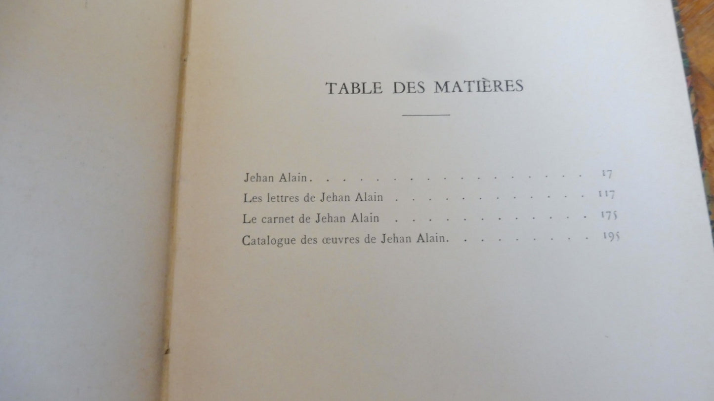Jehan Alain, musicien français 1911-1940 (Bernard Gavoty) 1945
