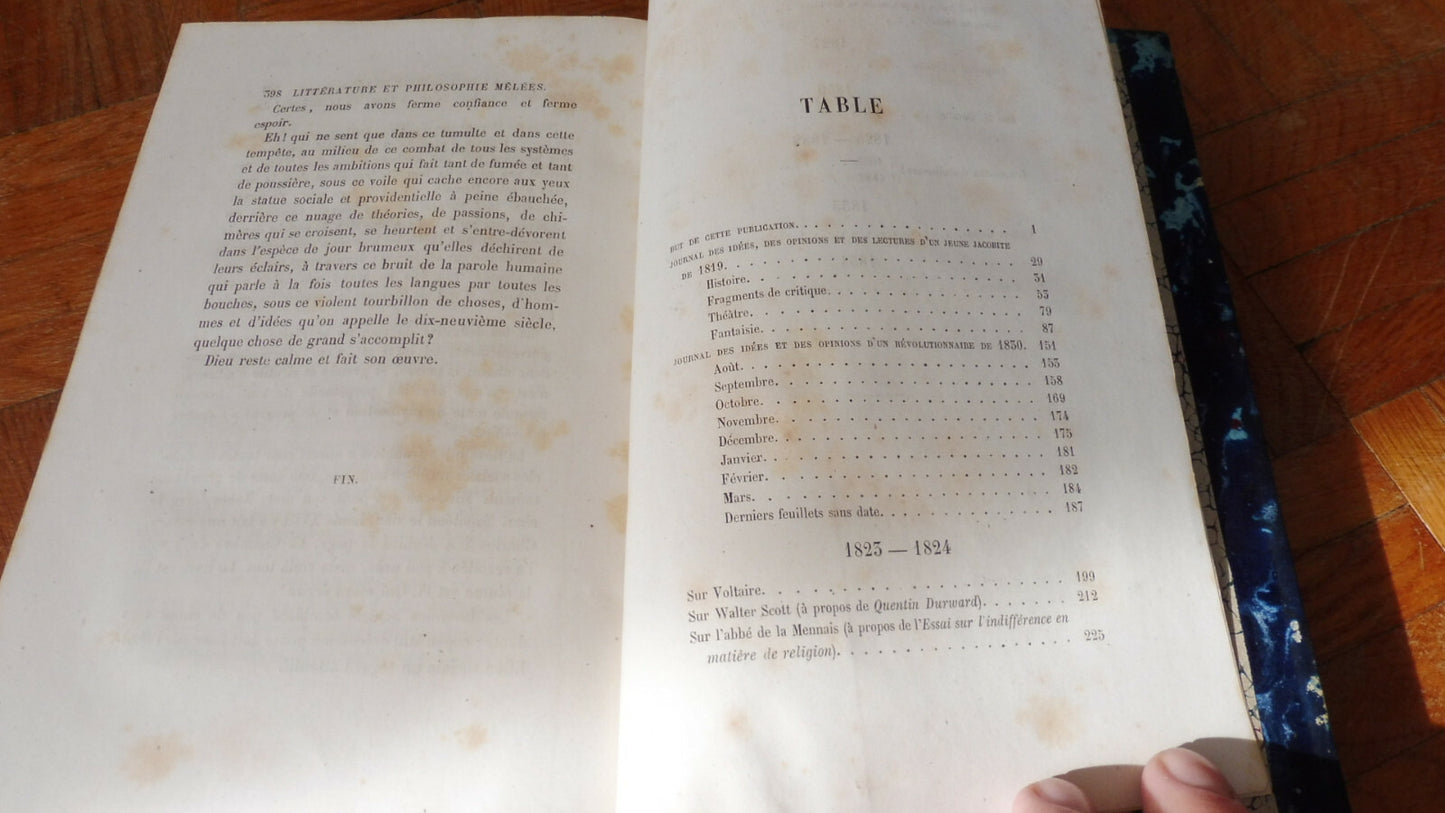 Littérature et philosophie mêlées (Victor Hugo) 1857