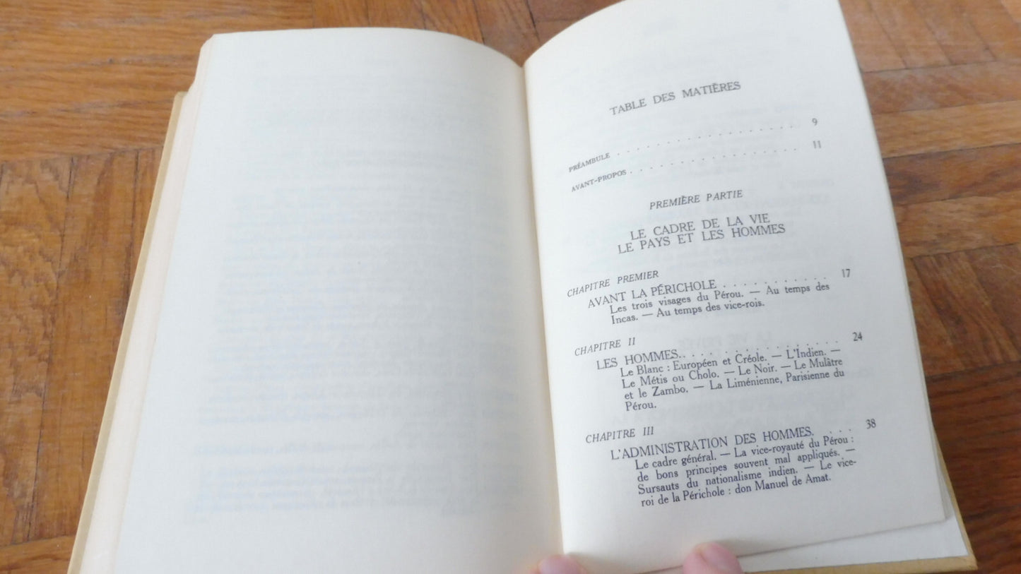 La Vie quotidienne au Pérou au temps des Espagnols 1710-1820 (Jean Descola) 1962