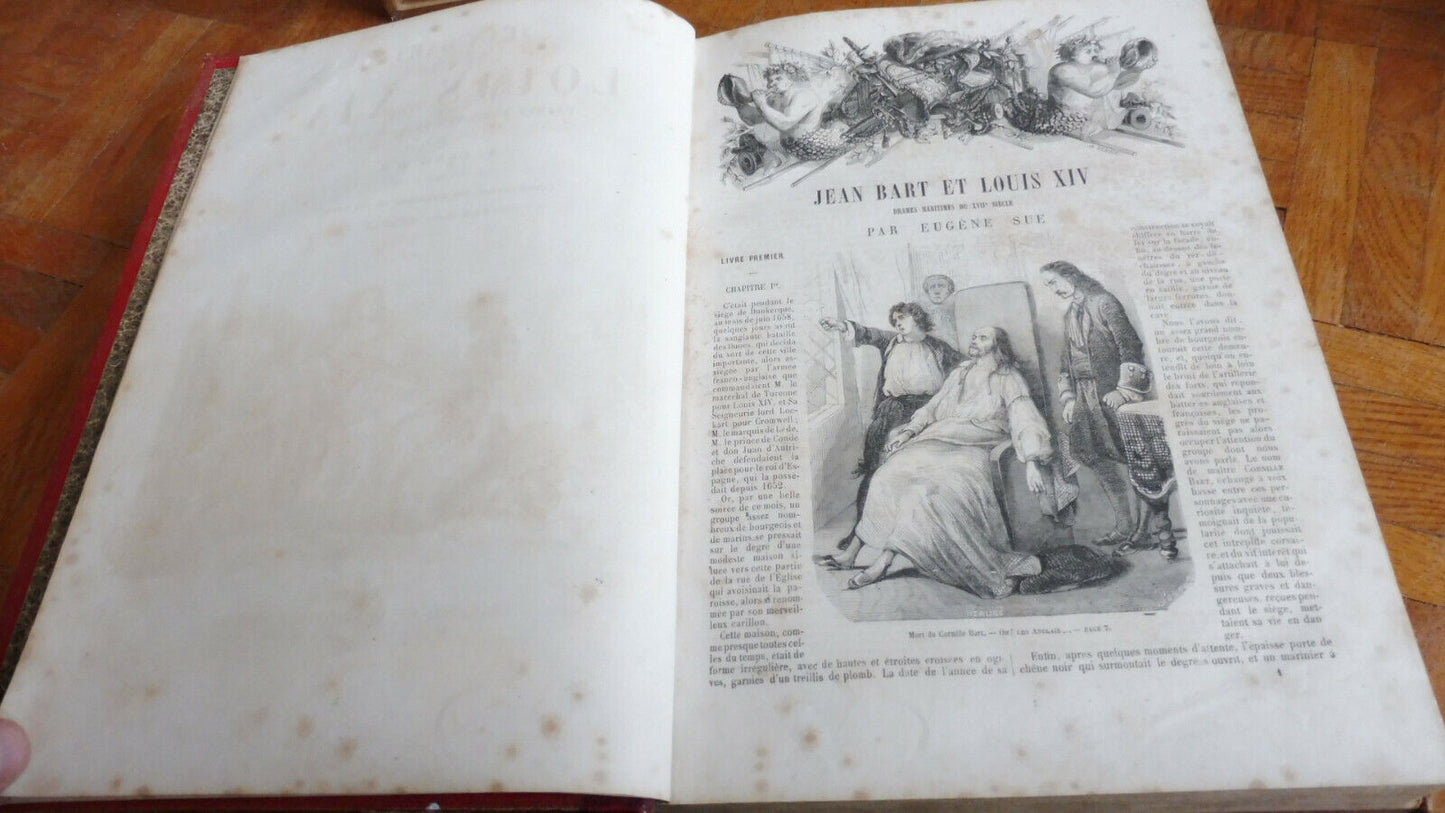 Jean Bart et Louis XIV (Eugène Sue) 1851 illus. Beaucé