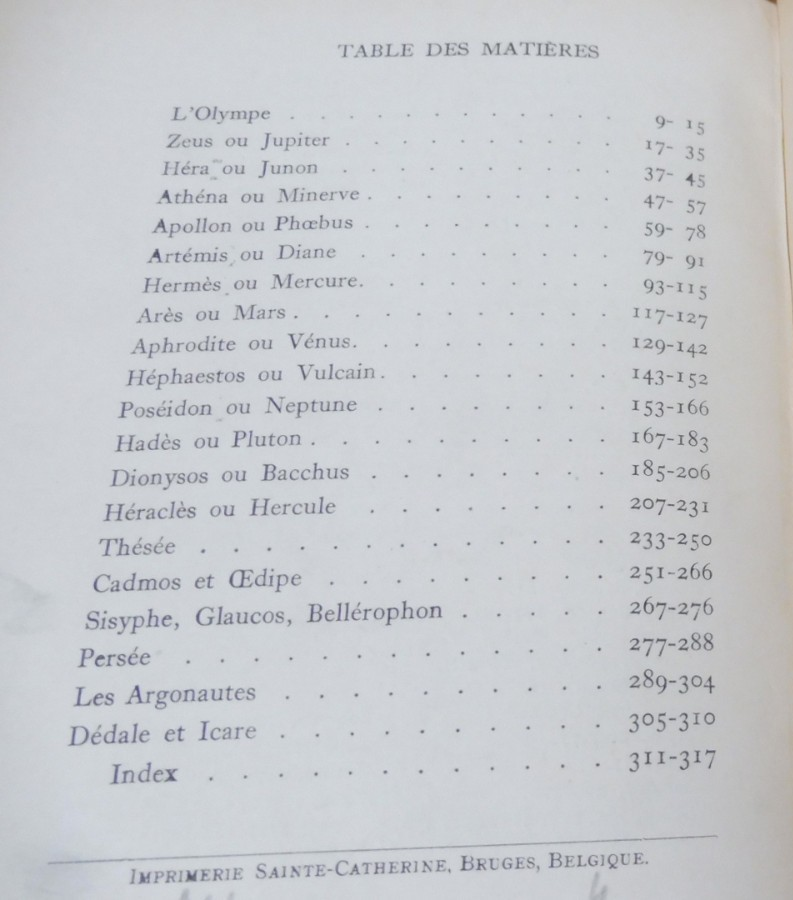 La Légende dorée des dieux et des héros (Mario Meunier) 1924