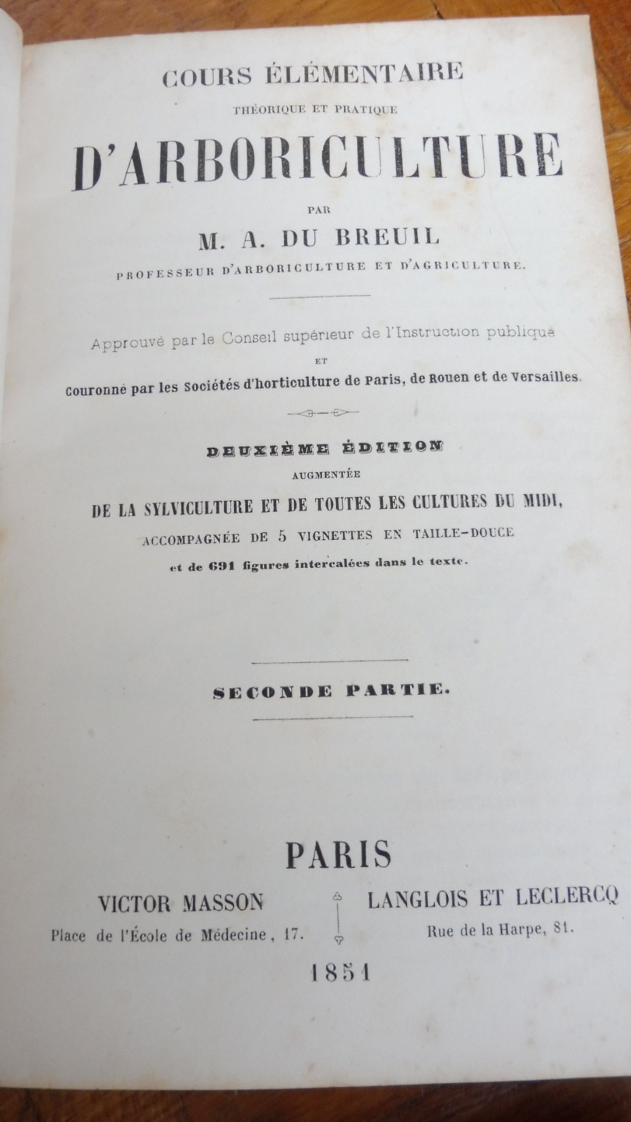 Cours d'arboriculture (M. A. Du Breuil) 1854 2/2