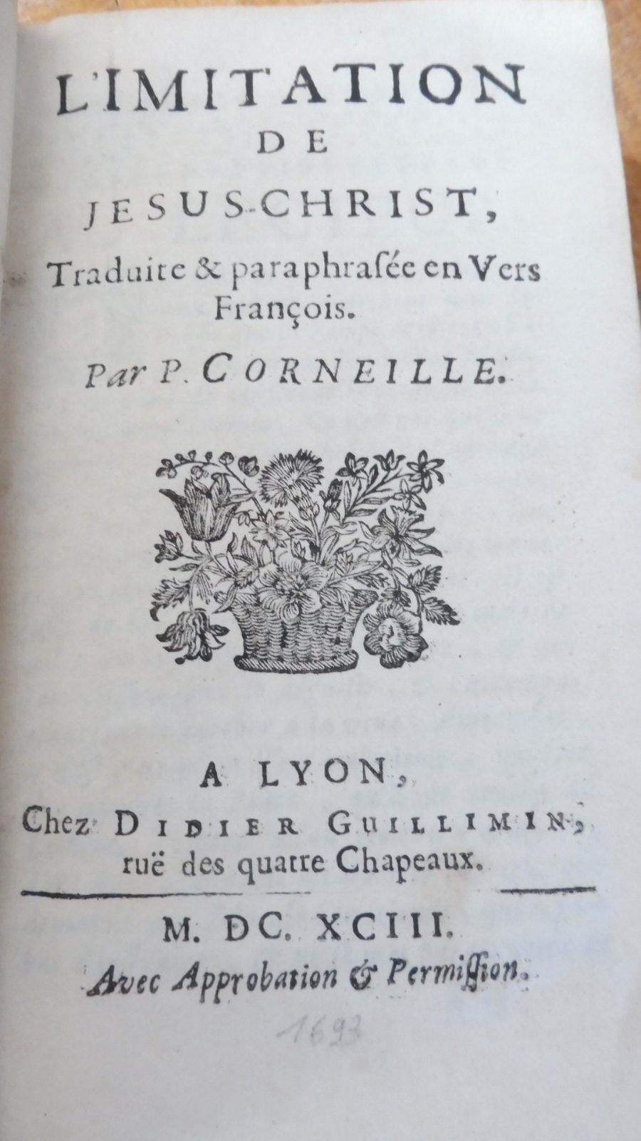 L'Imitation de Jésus-Christ (P. Corneille) 1693