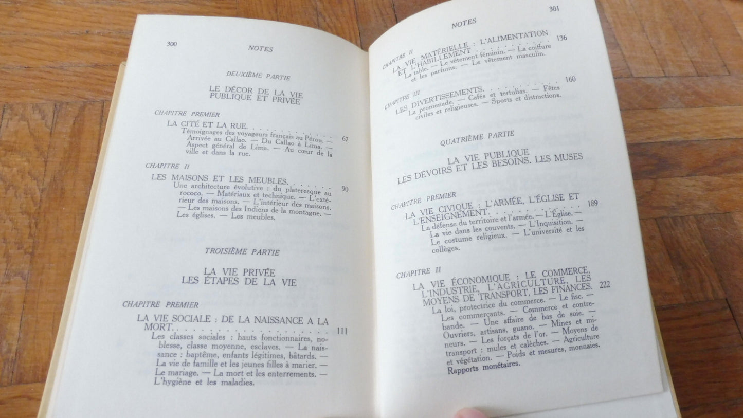 La Vie quotidienne au Pérou au temps des Espagnols 1710-1820 (Jean Descola) 1962