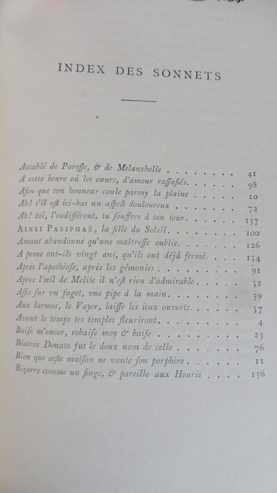Le Livre des sonnets s.d.