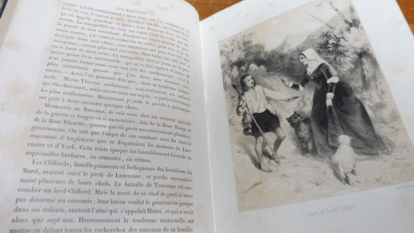 Matinées du printemps (Champagnac) 1847 RELIURE ROMANTIQUE