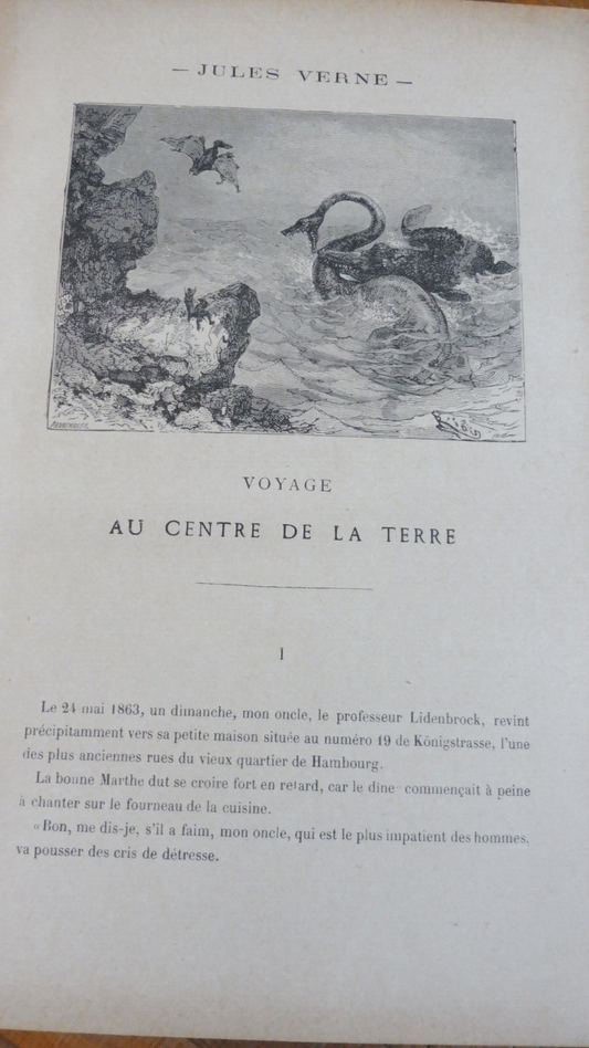 Voyage au centre de la Terre (Jules Verne) s.d. illus. Riou