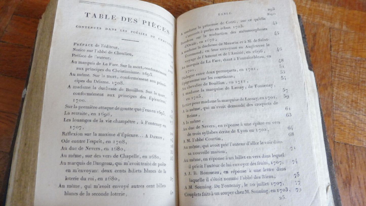 Poésies de Chaulieu (Guillaume Amfrye de Chaulieu) 1803
