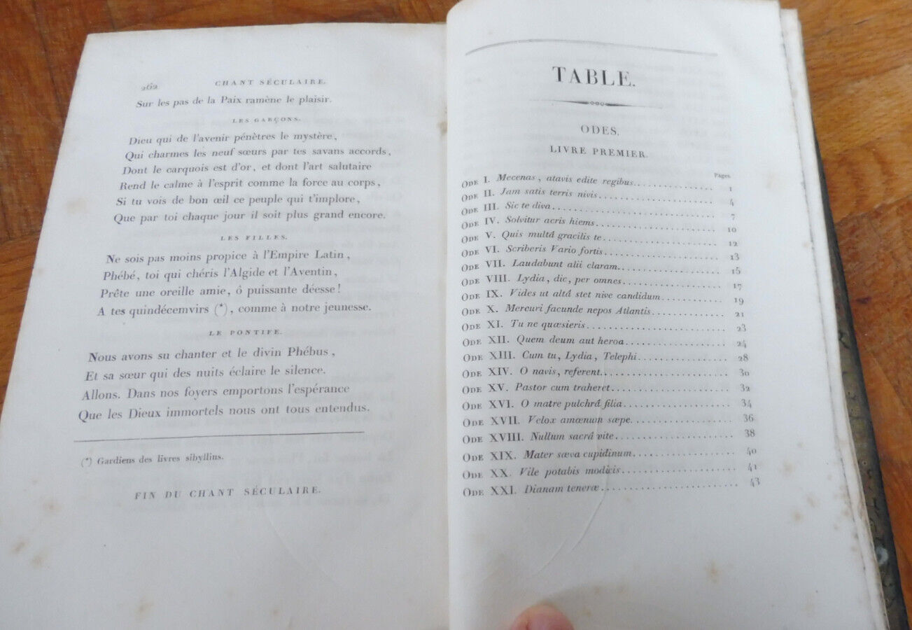 Odes, épodes et poème séculaire d'Horace 1823