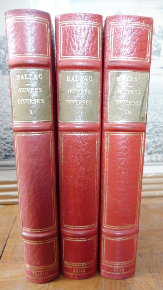 Oeuvres diverses de Balzac 1935 3 vol. illus. Huard