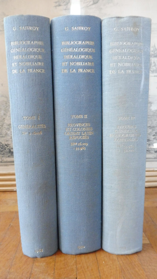 Bibliographie généalogique, héraldique et nobiliaire de la France (Saffroy) 1968