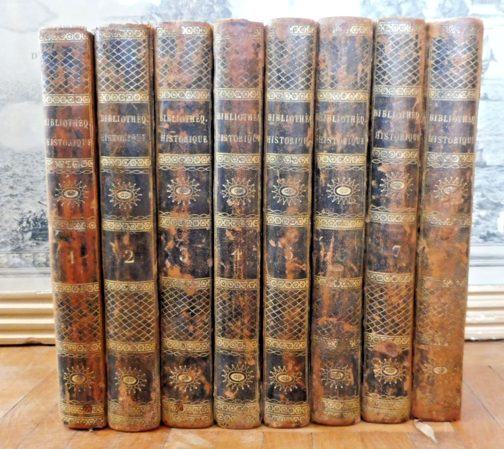 Bibliothèque historique (Chevalier, Cauchois, Lemaire) 1818 8 vol.