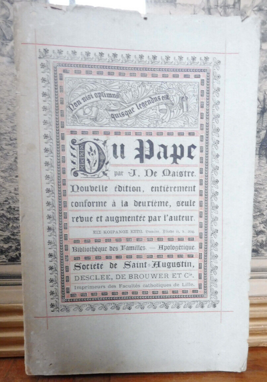 Du Pape (Joseph De Maistre) s.d.