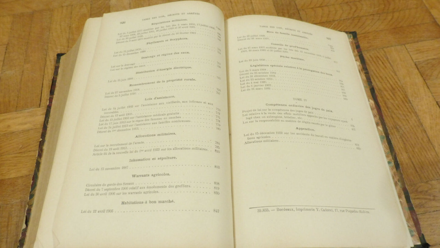 Traité théorique et pratique des justices de paix (Louis Pabon) 1932 vol.4