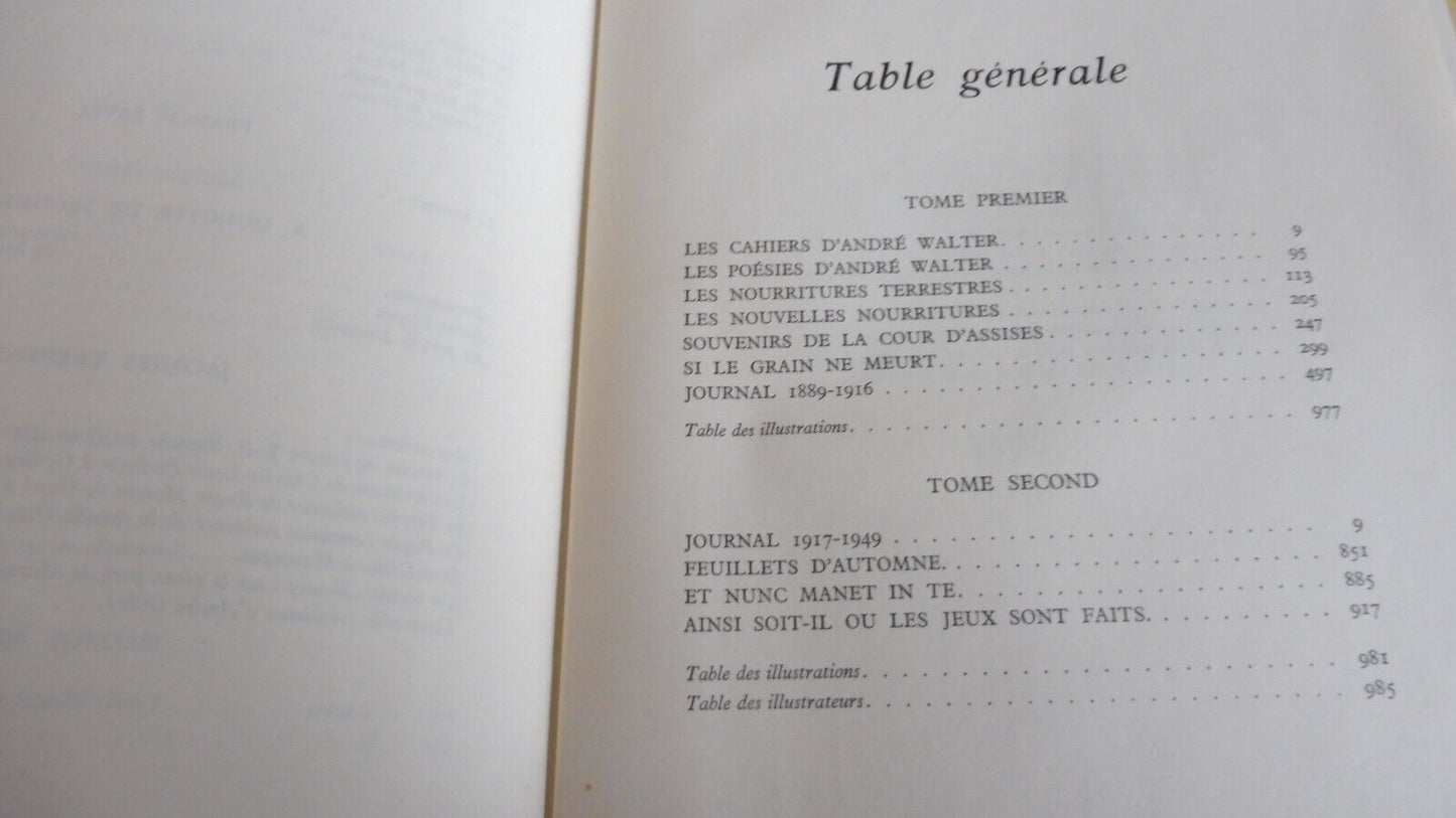 Poésie, journal, souvenirs (André Gide) 1952 2/2 illus. Fontanarosa, Brayer...