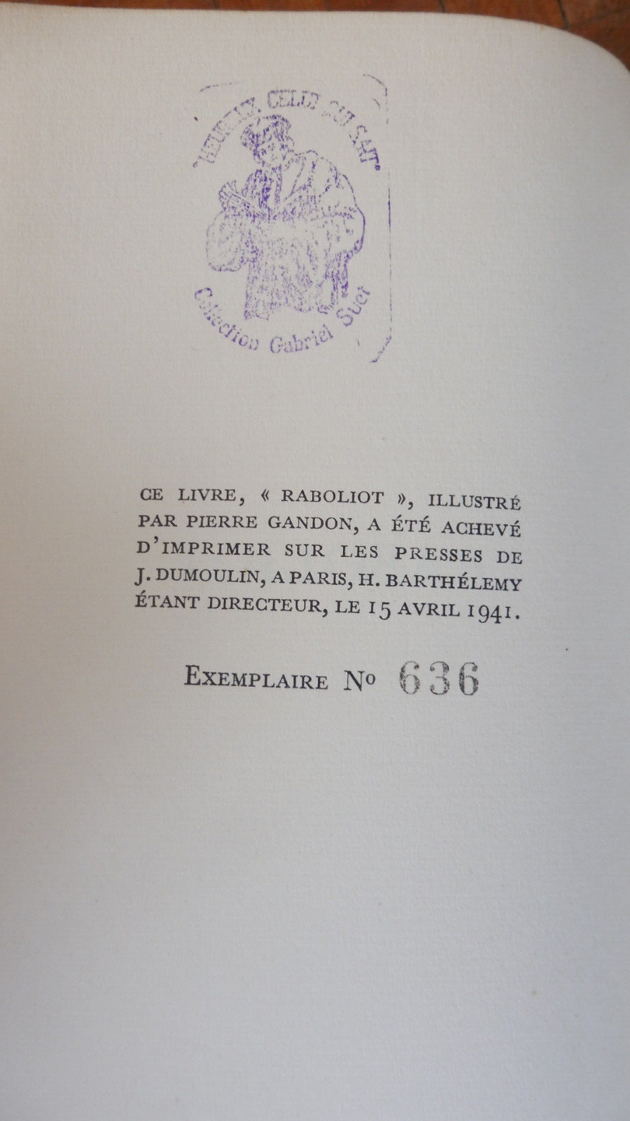 Raboliot (Maurice Genevoix) 1941 illus. Gandon