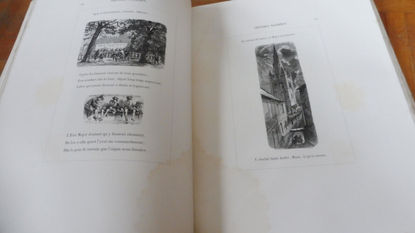 Grenoblo Malhérou (Blanc dit La Goutte) 1864 illus. Rahoult, Dardelet DAUPHINE
