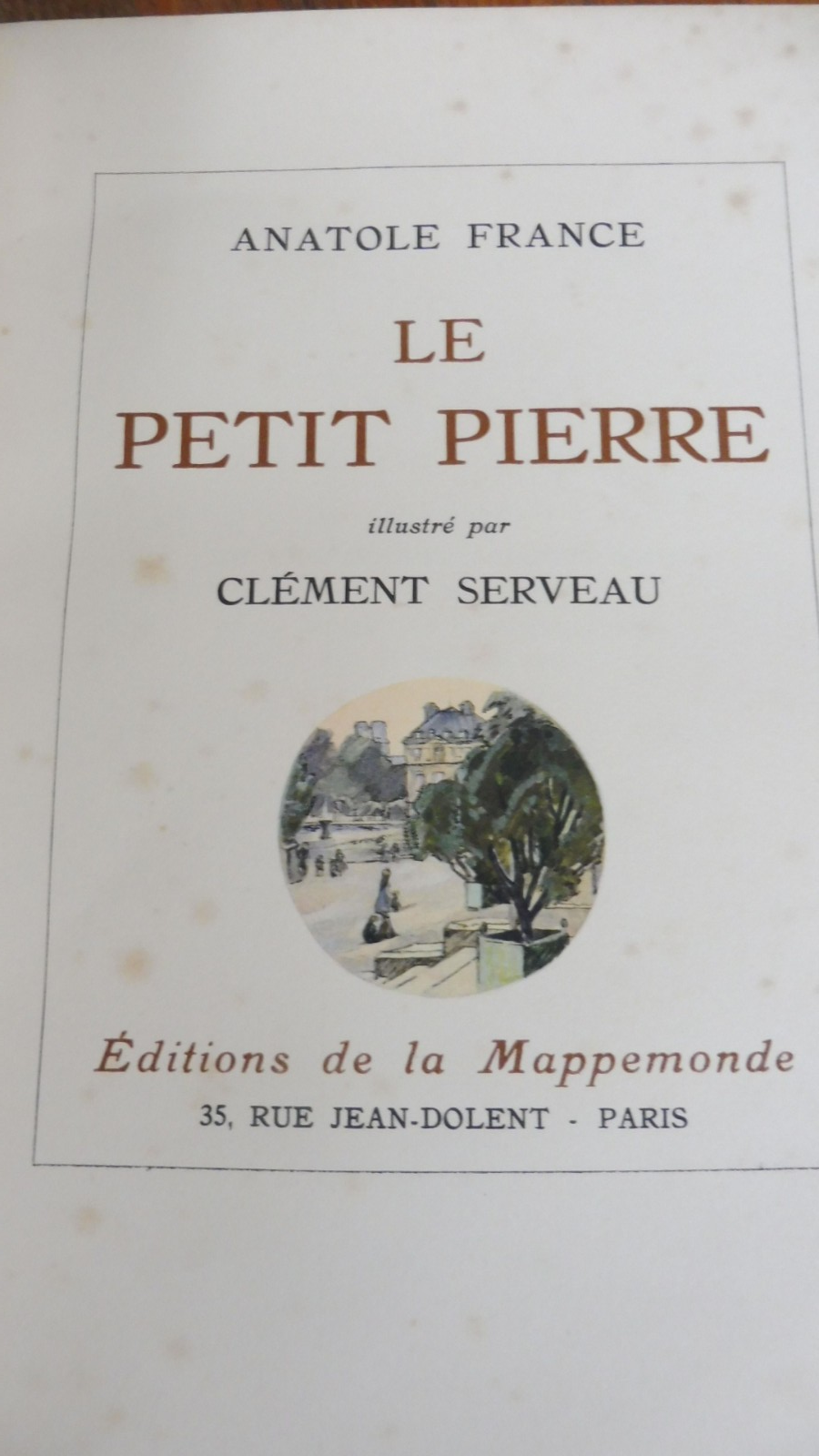Le Petit Pierre (Anatole France) 1935 illus. Serveau RIVES