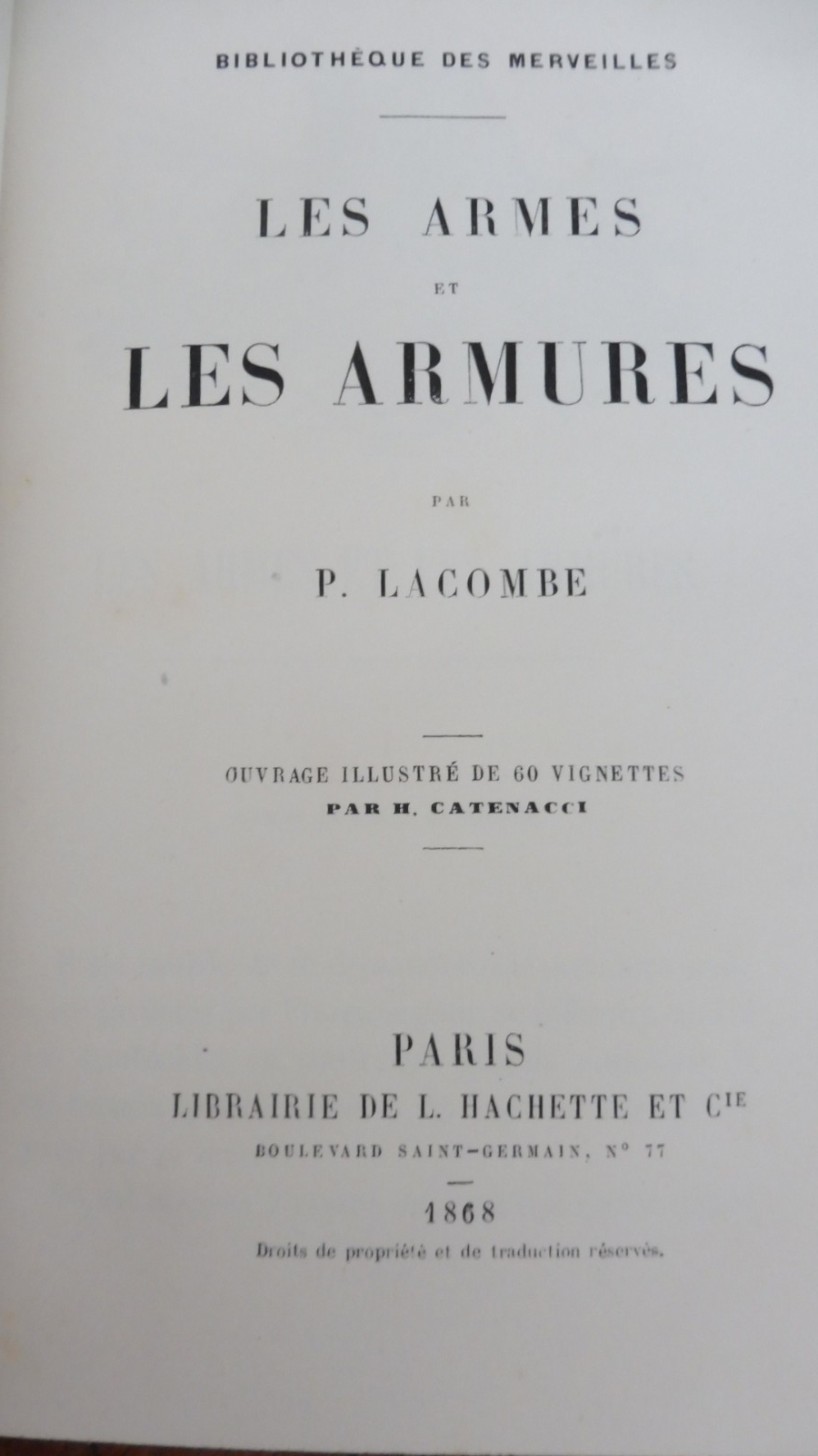 Les Armes et les armures (P. Lacombe) 1868