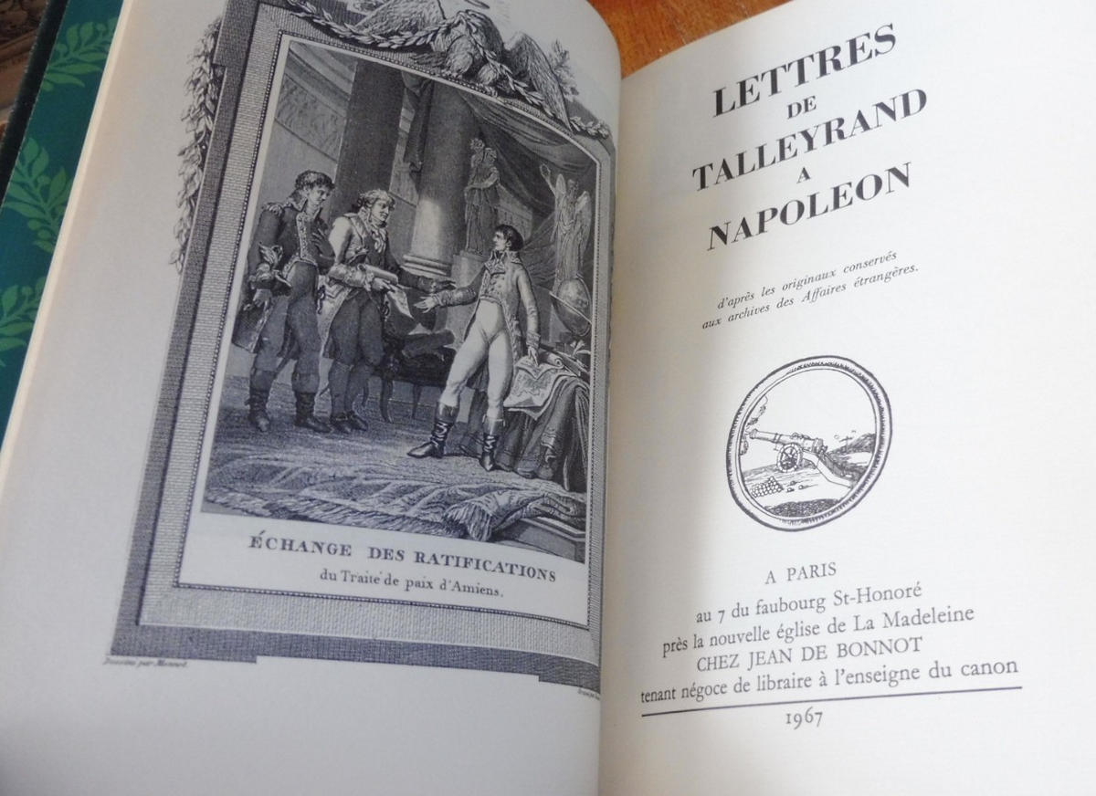 Lettres de Talleyrand à Napoléon 1967 JEAN DE BONNOT