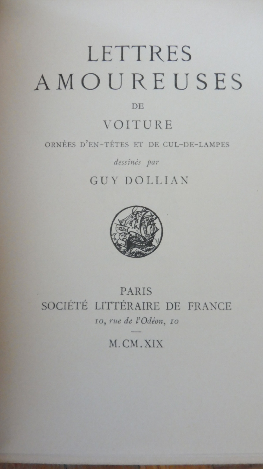 Lettres amoureuses de Voiture 1919