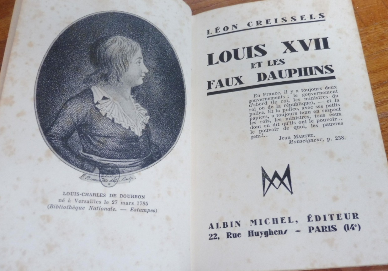 Louis XVII et les faux dauphins (Léon Creissels) 1936