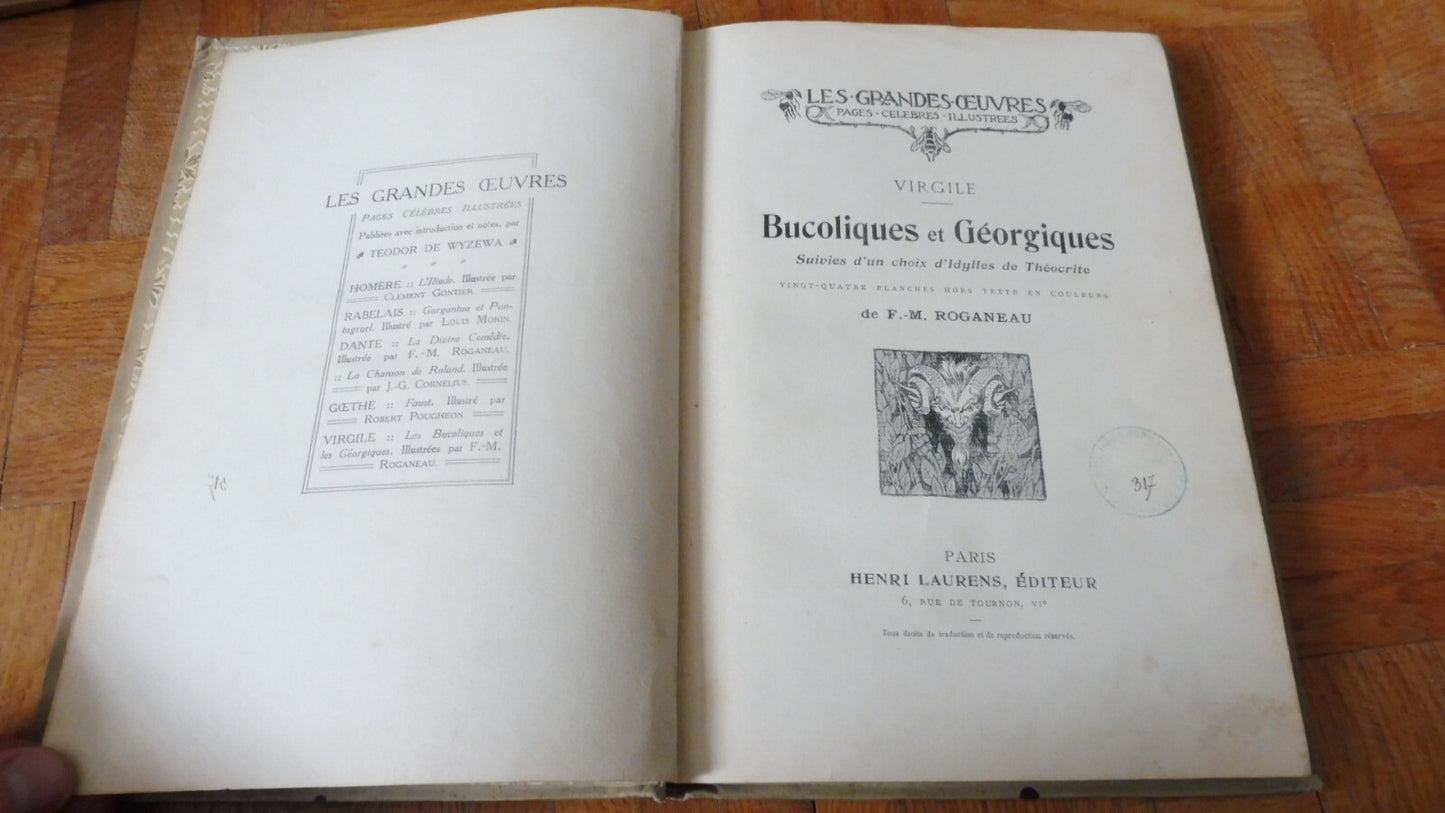 Bucoliques. Géorgiques (Virgile) 1913 illus. Roganeau