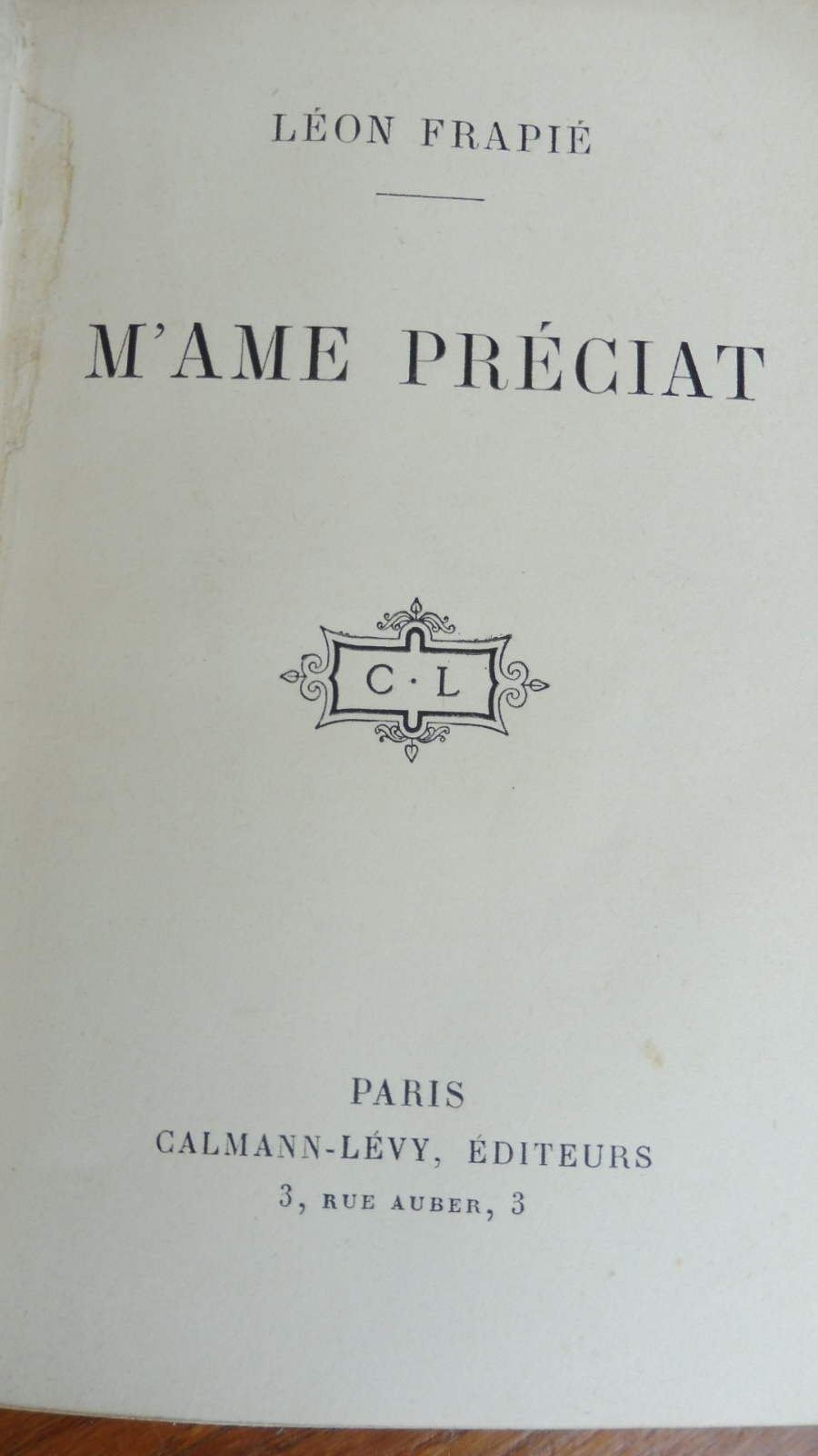M'ame Préciat (Léon Frapié) 1908 EO