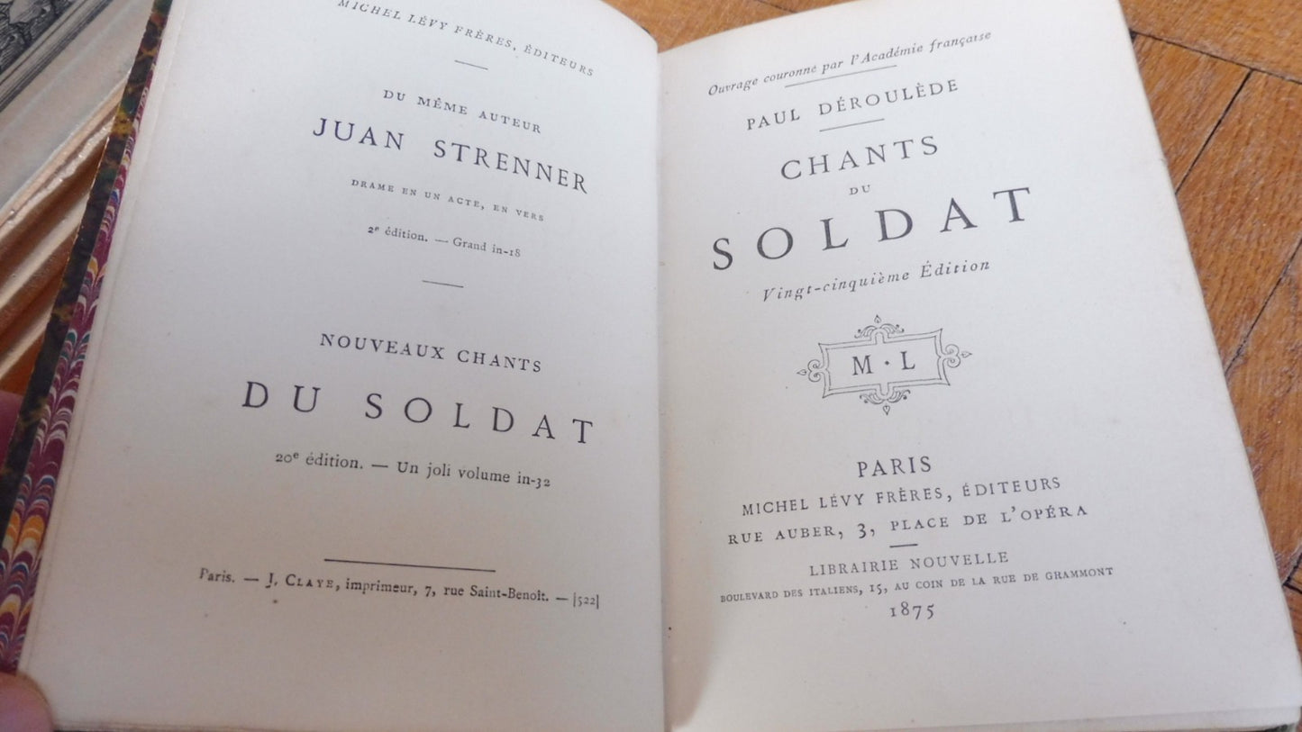 Chants du soldat (Paul Déroulède) 1875