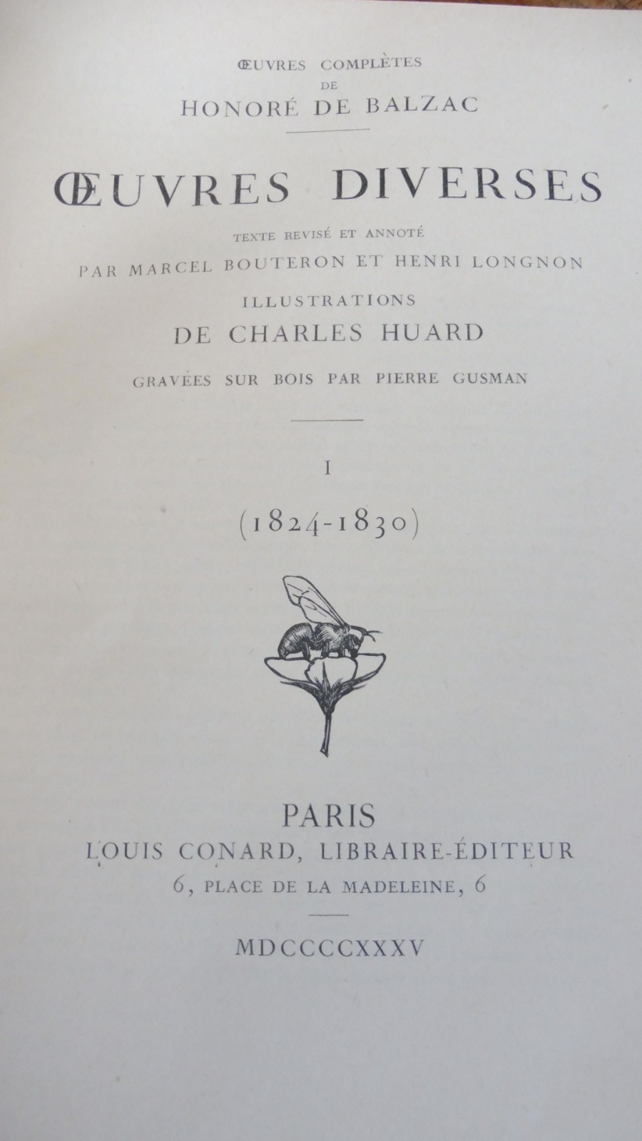 Oeuvres diverses de Balzac 1935 3 vol. illus. Huard