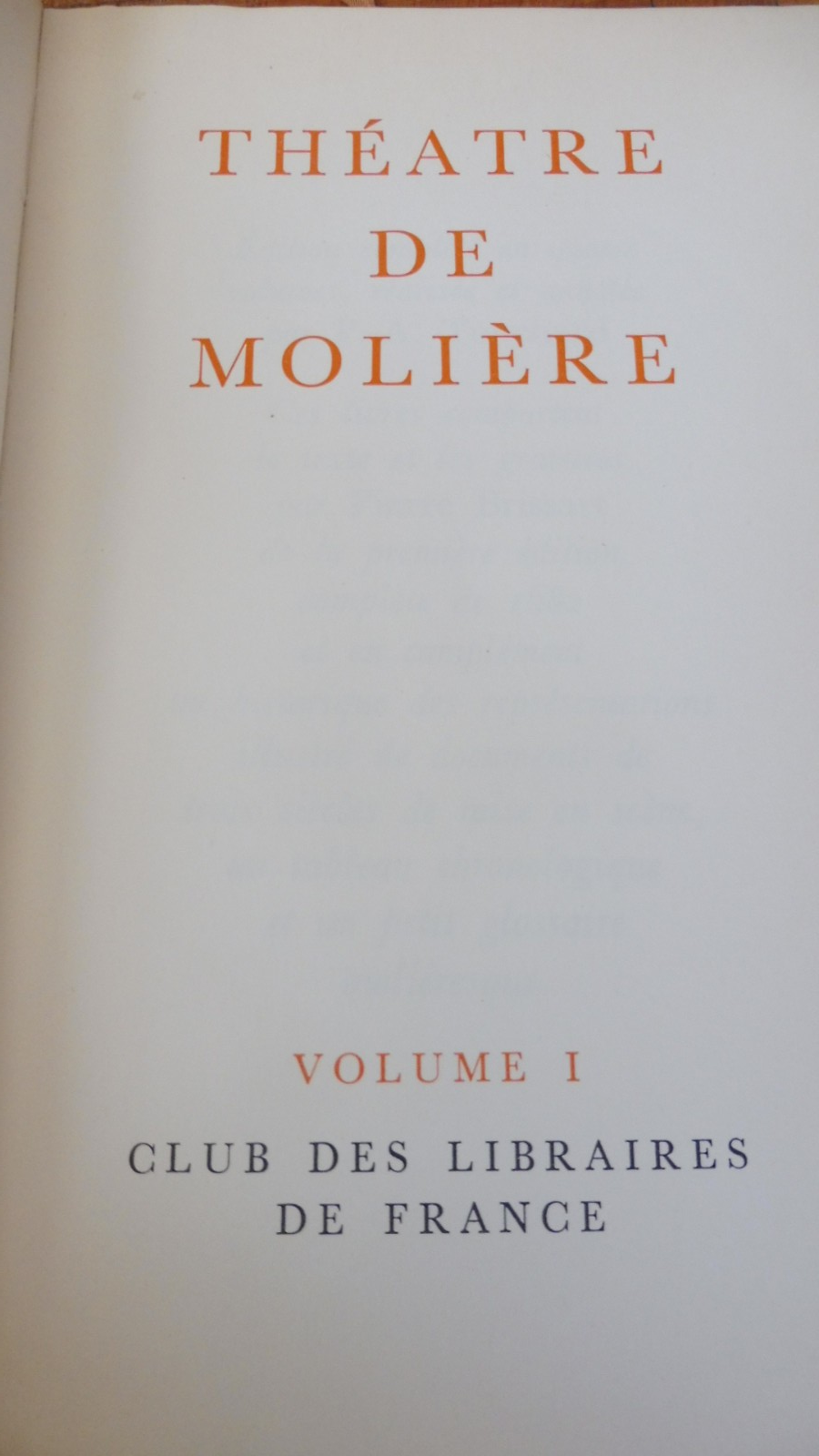 Théâtre de Monsieur Molière 1958 4/4