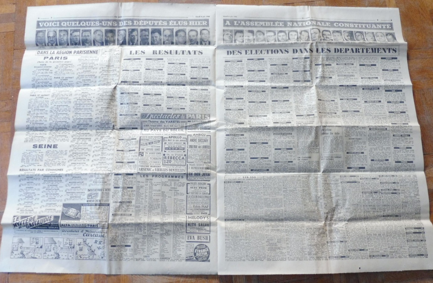 Ce soir 4 juin 1946 ELECTION EXTRÊME-DROITE