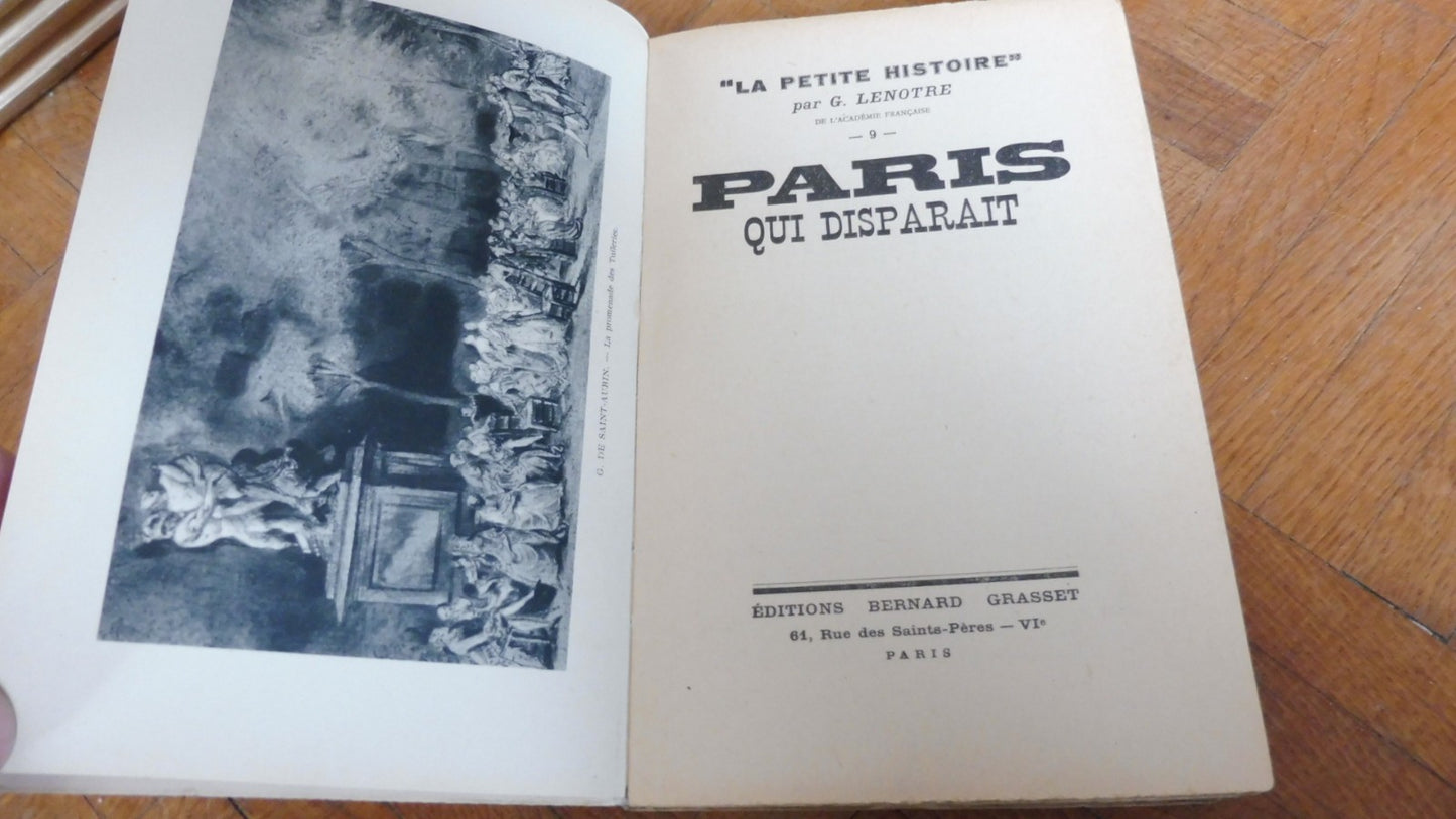 Paris qui disparaît (Lenotre) 1937