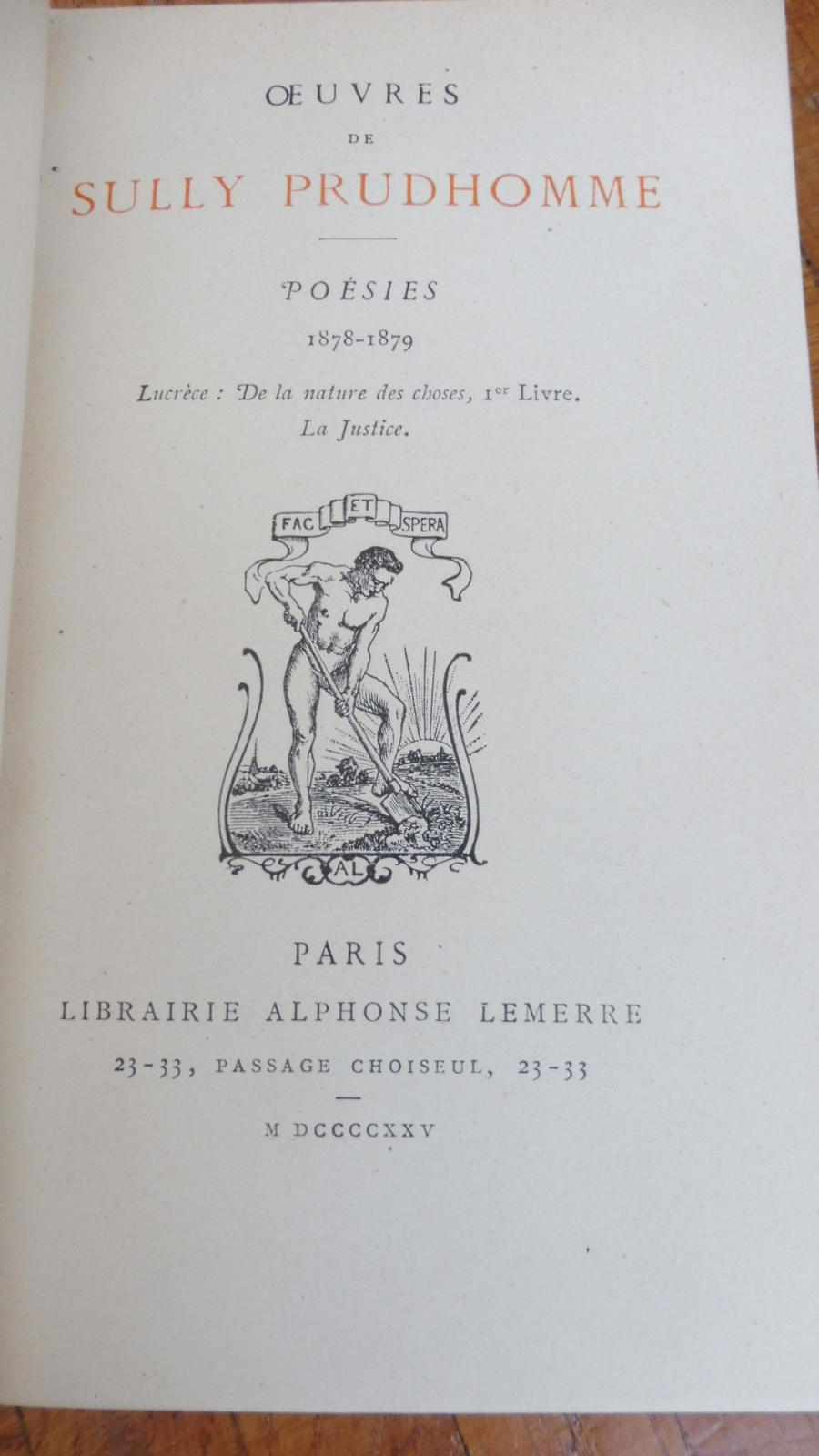 Poésies de Sully Prudhomme. 1878-79 1925