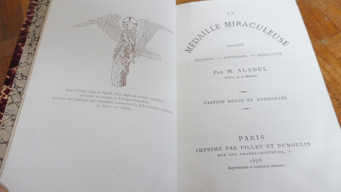 La Médaille miraculeuse (M. Aladel) 1878 CULTE MARIAL