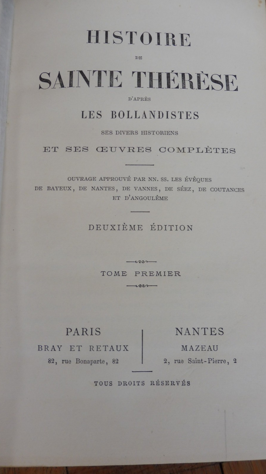 Histoire de Sainte-Thérèse d'après les Bollandistes 2/2