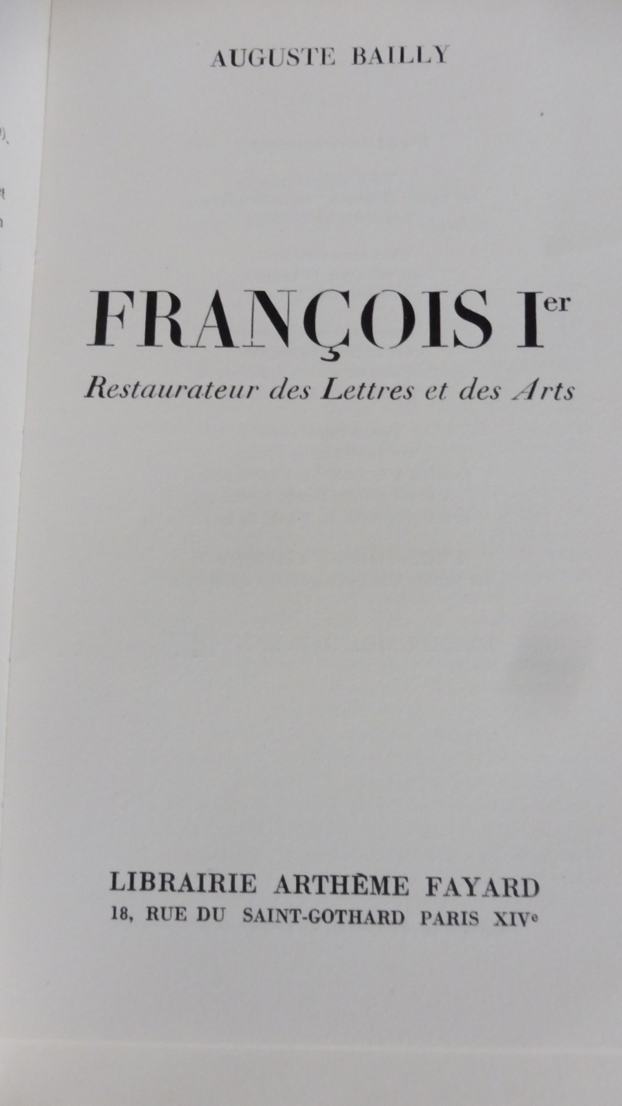 François Ier (Auguste Bailly) 1954 VELIN