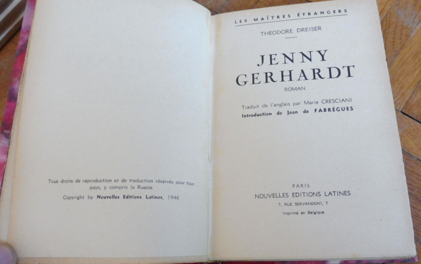 Jenny Gerhardt (T. Dreiser) 1946