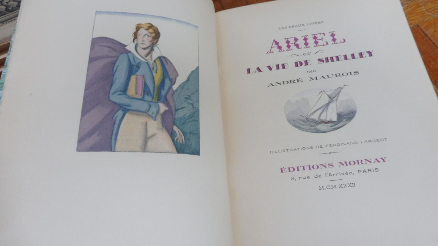 Ariel ou la vie de Shelley (André Maurois) 1932 illus. Fargeot