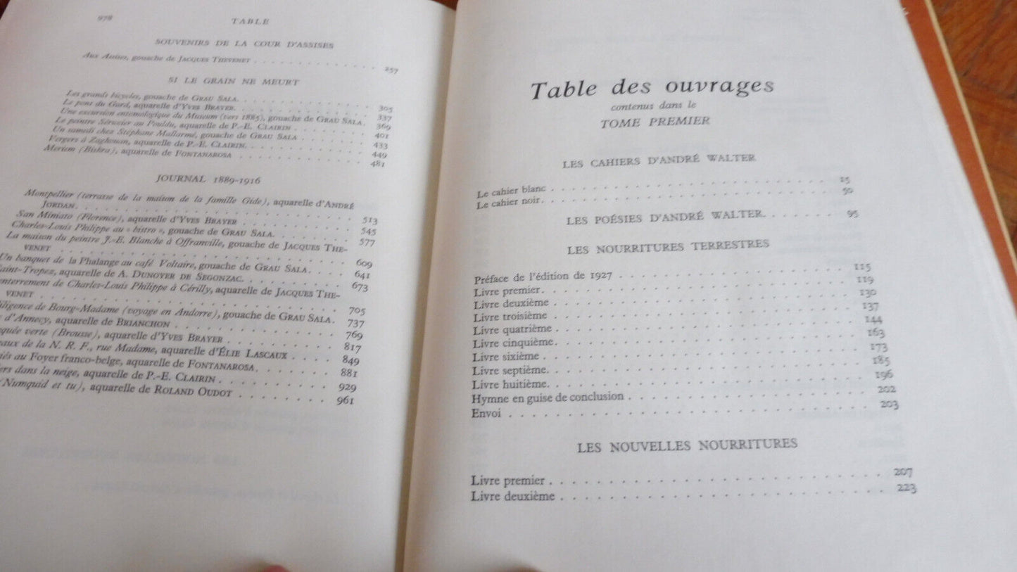 Poésie, journal, souvenirs (André Gide) 1952 2/2 illus. Fontanarosa, Brayer...