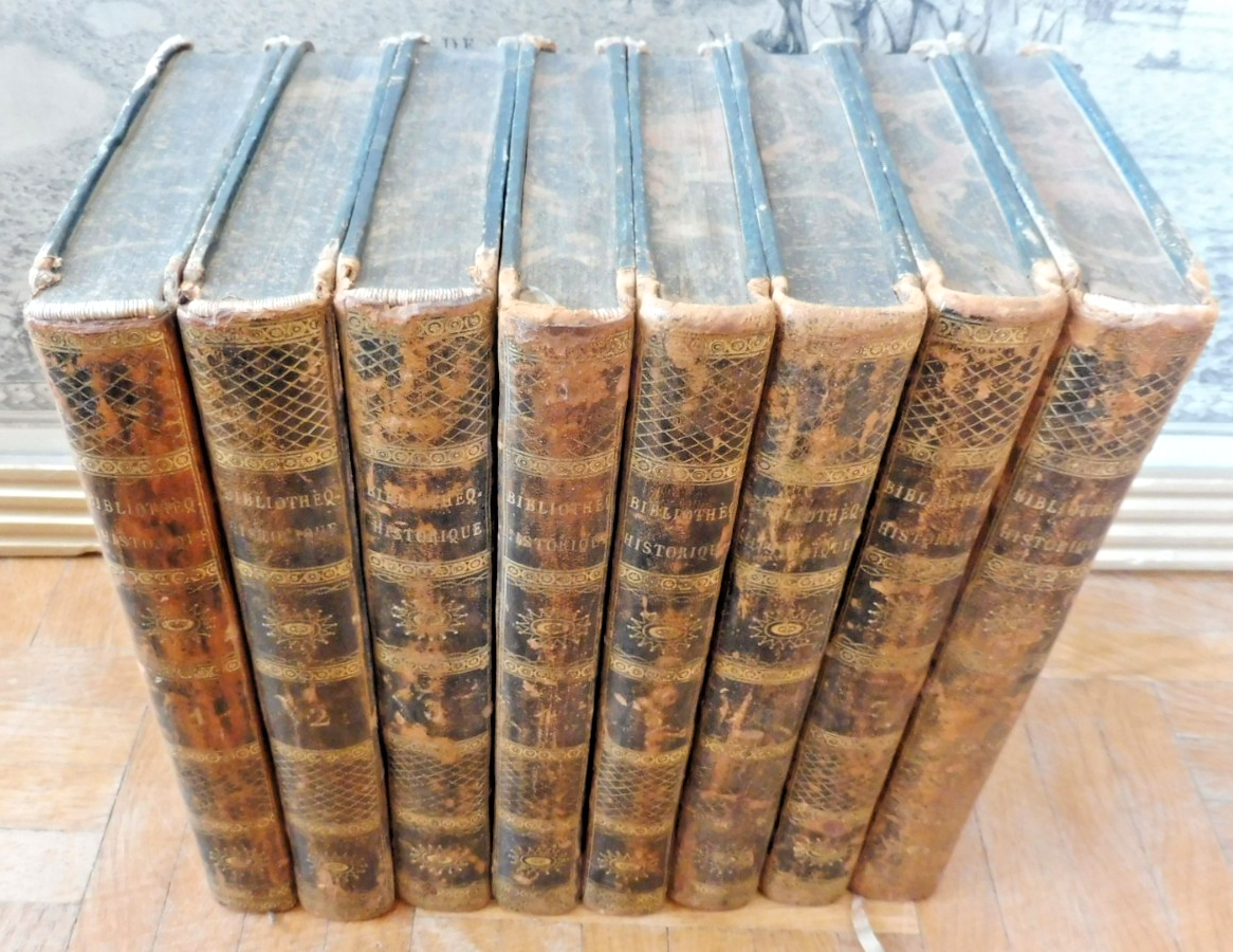 Bibliothèque historique (Chevalier, Cauchois, Lemaire) 1818 8 vol.