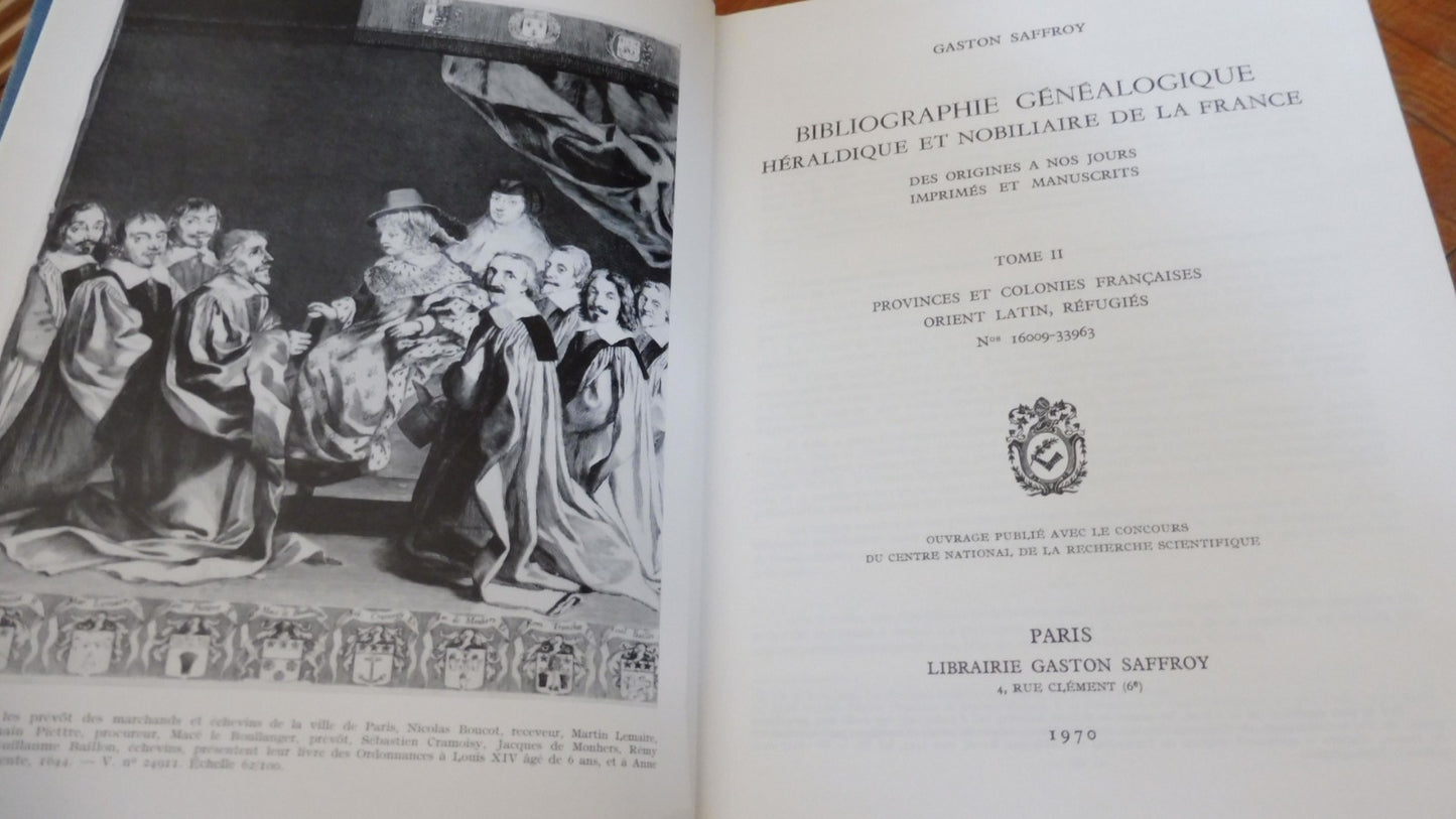 Bibliographie généalogique, héraldique et nobiliaire de la France (Saffroy) 1968