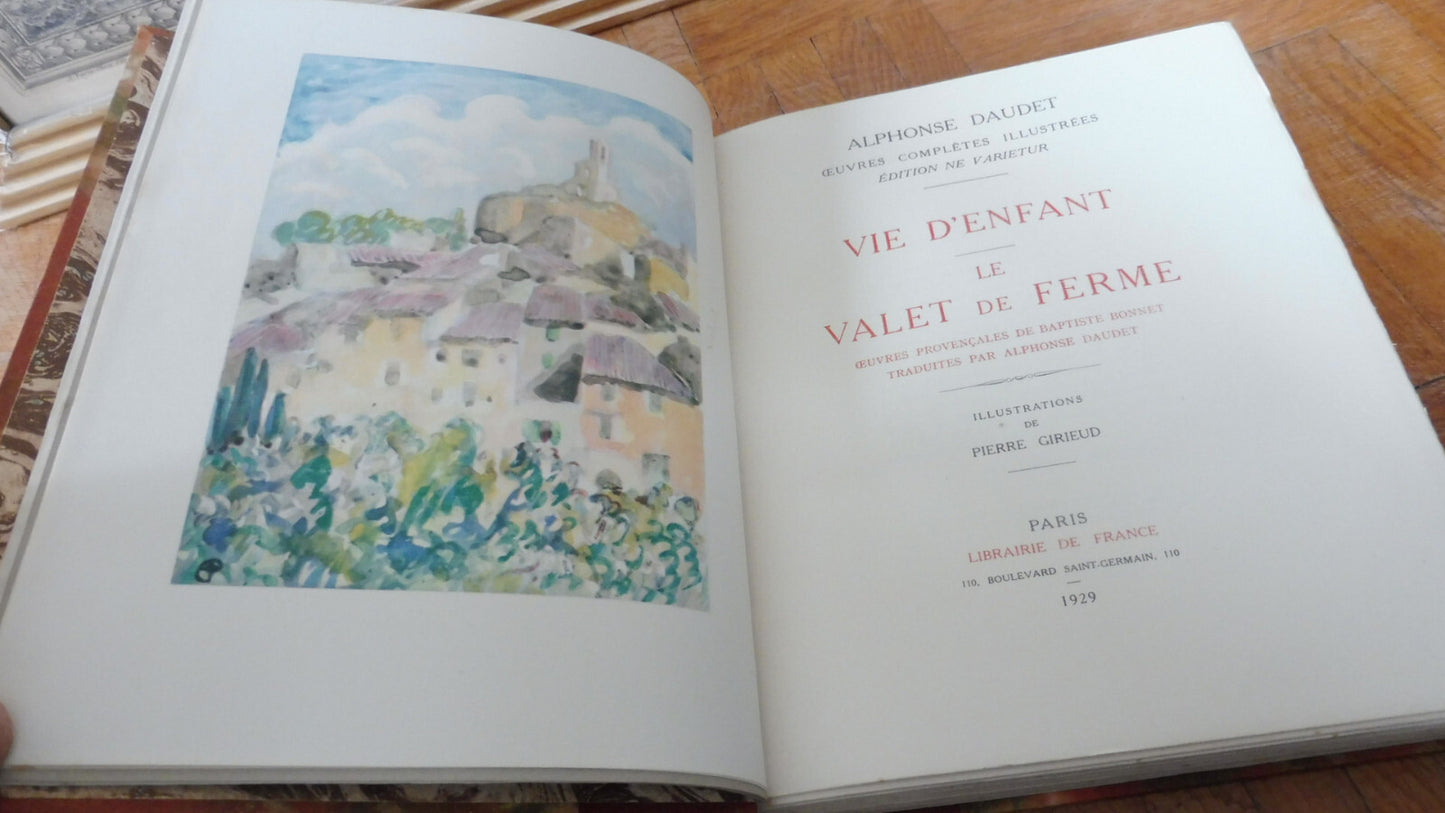 Vie d'Enfant. Le Valet de ferme (Alphonse Daudet) 1929 illus. Girieud