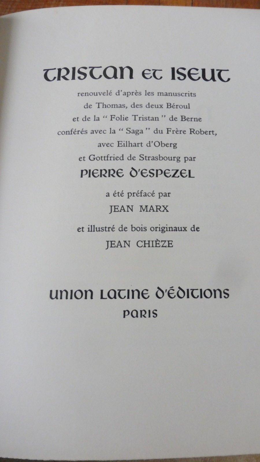 Tristan et Iseut (Espezel) 1956 illus. Chièze