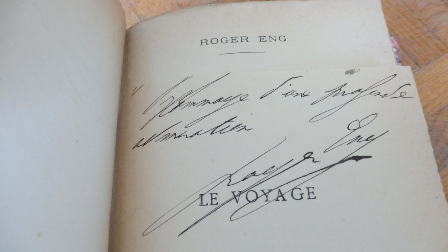 Le Voyage (Roger Eng) 1913 POESIE NORMANDIE ENVOI