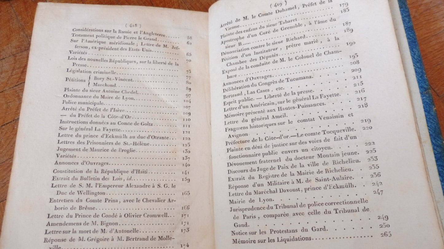 Bibliothèque historique (Chevalier, Cauchois, Lemaire) 1818 8 vol.