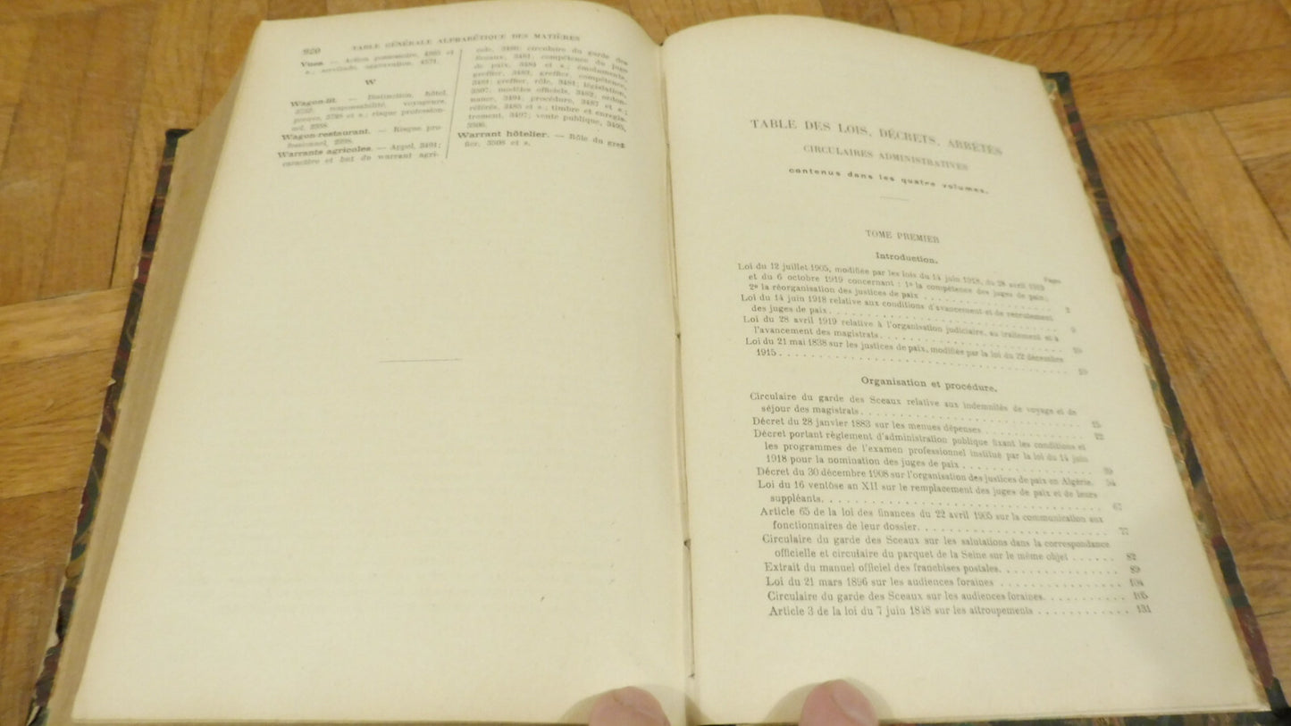 Traité théorique et pratique des justices de paix (Louis Pabon) 1932 vol.4