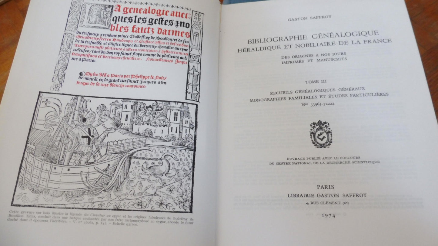 Bibliographie généalogique, héraldique et nobiliaire de la France (Saffroy) 1968
