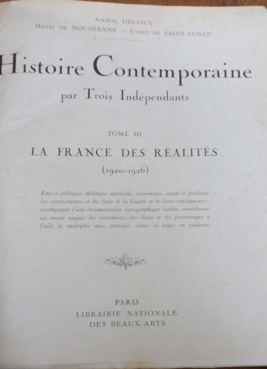 Histoire contemporaine par trois indépendants (Degouy...) s.d.