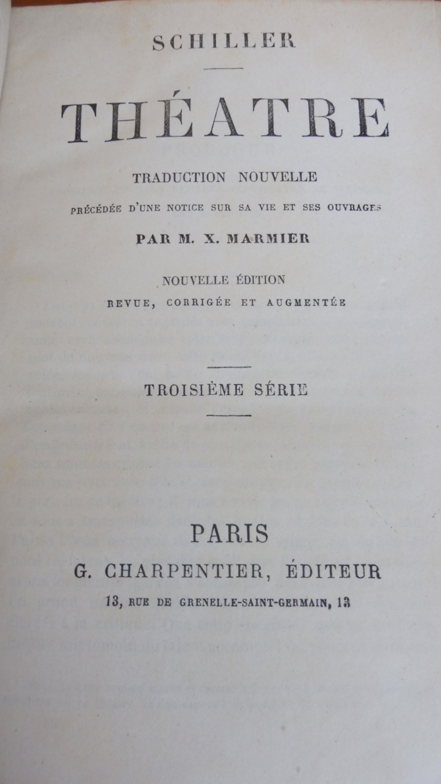 Oeuvres de Schiller s.d. 5 vol.